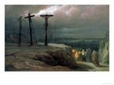 Night at Golgotha, 1869 Giclée-Druck von Vasilij Vereshchagin