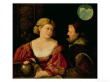 Seduction (Allegory of Youth and Age) circa 1515 reproduction procédé giclée par Giovanni de Busi Cariani