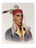 Shin-Ga-Ba W"Ossin or "Image Stone," a Chippeway Chief Giclee Print by James Otto Lewis