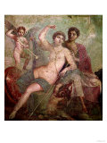 Mars and Venus from the House of Mars and Venus (Casa De Marte E Venere) Pompeii (Wall Painting) reproduction procédé giclée