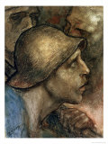 Head of a Worker reproduction procédé giclée par Constantin Meunier