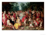 Feast of the Gods Giclée-Druck von Hendrik van Balen the Elder