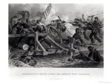 Struggle on a Bridge During the Retreat from Manassas, July 1861, Engraved by W. Ridgway, 1862 reproduction procédé giclée par Felix Octavius Carr Darley