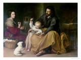 The Holy Family with the Little Bird, circa 1650 Gicléedruk van Bartolome Esteban Murillo The Holy Family with the Little Bird, circa 1650 Gicléedruk van Bartolome Esteban Murillo
