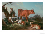 Pastoral Scene with a Cowherd Giclee Print by Jean-Baptiste Huet Pastoral Scene with a Cowherd Giclee Print by Jean-Baptiste Huet