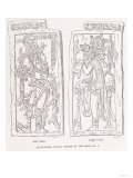 Sculptured Stones from the Temple of the Cross, Palenque, from the Ancient Cities of the New World Giclee Print
