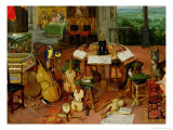 Hearing, 1617 reproduction procédé giclée par Jan Brueghel the Elder