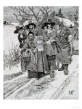 Arresting a Witch, Engraved by J. Bernstrom Giclee Print by Howard Pyle