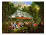Festival Given by the Prince of Conti to the Prince of Brunswick-Lunebourg at L'Isle-Adam, 1766 Giclee Print by Michel Barthélémy Ollivier