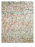 Detail from "The Book of the Dead," from the Tomb of Tuthmosis III (c. 1504-1450 BC) Giclee Print