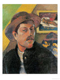 Self Portrait in a Hat, 1893-94 Giclee Print by Paul Gauguin