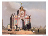 The Red Gate in Moscow, Printed by Lemercier, Paris, 1840s reproduction procédé giclée par Louis Jules Arnout