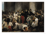 The Duke of Orleans Visiting the Sick at L'Hotel-Dieu During the Cholera Epidemic in 1832 Reproduction procédé giclée par Alfred Johannot
