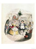 Mr. Fezziwig's Ball, from "A Christmas Carol" by Charles Dickens (1812-70) 1843 Giclee Print by John Leech