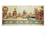 The Scenery for Valenciennes Mystery Play, 1547 reproduction procédé giclée par Hubert Cailleau