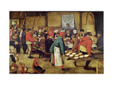 The Wedding Supper Giclee-trykk av Pieter Brueghel the Younger