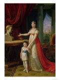Elisa Bonaparte (1777-1820) Grand Duchess of Tuscany and Her Daughter Napoleone-Elisa Giclee-trykk av Pietro Benvenuti Elisa Bonaparte (1777-1820) Grand Duchess of Tuscany and Her Daughter Napoleone-Elisa Giclee-trykk av Pietro Benvenuti