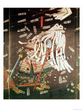 The Last Stand of the Kusanoki Clan, the Battle of Shijo Nawate, 1348, circa .1851 Giclee Print by Kuniyoshi 