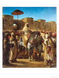 Sultan of Morocco, Leaving His Palace of Meknes with His Entourage, March 1832, 1845 Impressão giclée por Eugene Delacroix Sultan of Morocco, Leaving His Palace of Meknes with His Entourage, March 1832, 1845 Impressão giclée por Eugene Delacroix