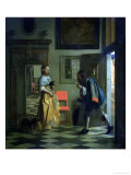 The Messenger, circa 1669 Lámina giclée por Pieter de Hooch