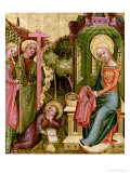 Visit of the Angel, from the Right Wing of the Buxtehude Altar, 1400-10 reproduction procédé giclée par Master Bertram of Minden 