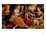 Lot and His Daughters, circa 1565 Giclee Print by Jan Metsys