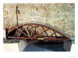 Model of a Swing Bridge Made from One of Leonardo's Drawings Giclee Print by Leonardo da Vinci 