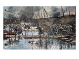 The Battle of the Yser in 1914 Giclee Print by Francois Flameng