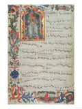Page of Musical Notation with Historiated Initial, Produced at the Florentine Monastery reproduction procédé giclée