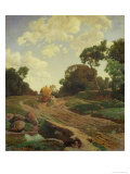 Landscape with Haywagon, circa 1858 Giclee Print by Valentin Ruths