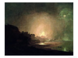 The Eruption of Mount Vesuvius Giclee Print by Joseph Wright of Derby