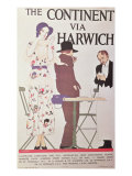 The Continent Via Harwich Giclee Print by Reginald Edward Higgins