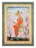 Babur (R.1526-30) Reading, Mughal Giclee Print by Bishn Das
