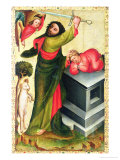 The Sacrifice of Isaac from the High Altar of St. Peter's in Hamburg, the Grabower Altar, 1383 Giclee Print by Master Bertram of Minden 