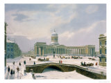 Kazan Cathedral, St. Petersburg, Printed by Lemercier, Paris, 1840s Giclee Print by Louis Jules Arnout