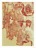 Chinese Figure Possibly Hsuan-Tsang (602-664) Carrying the Buddhist Scriptures Reproduction procédé giclée
