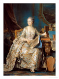 Jeanne Poisson (1721-64) the Marquise De Pompadour, 1755 Giclee Print by Maurice Quentin de La Tour