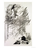 Illustration for "The Raven," by Edgar Allen Poe, 1875 reproduction procédé giclée par Édouard Manet