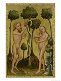 The Fall, Detail from the Grabow Altarpiece, 1379-83 reproduction procédé giclée par Master Bertram of Minden 