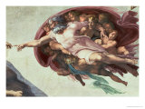 Creación de Adán, ca. 1510 (detalle) Lámina giclée por Michelangelo Buonarroti