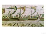 Duke William and His Fleet Cross the Channel to Pevensey, from the Bayeux Tapestry, Before 1082 Giclee Print