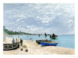 The Beach at Sainte-Adresse, 1867 reproduction procédé giclée par Claude Monet
