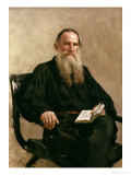 Lev Tolstoy (1828-1810) 1887 Giclee Print by Ilya Efimovich Repin