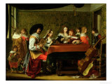 Interior with Musicians and Singers Giclee Print by Laurentius de Neter