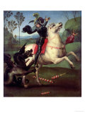 St. George Struggling with the Dragon, circa 1505 reproduction procédé giclée par Raphael 