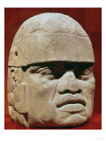 Colossal head, Olmec (stone) Lámina giclée
