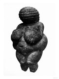The Venus of Willendorf, Side View of Female Figurine, Gravettian Culture, Upper Paleolithic Period Reproduction procédé giclée