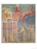 St. Francis Appears to His Companions in a Chariot of Fire, 1296-97 (fresco) Lámina giclée por Giotto di Bondone