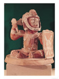 Urn Lid with a Figure of a Warrior, from Guatemala, Classic Period, 600-950 Giclee Print by Mayan 