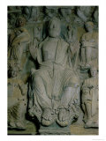 Detail of the Portico De La Gloria Depicting Christ in Majesty Giclee Print by Master Mateo